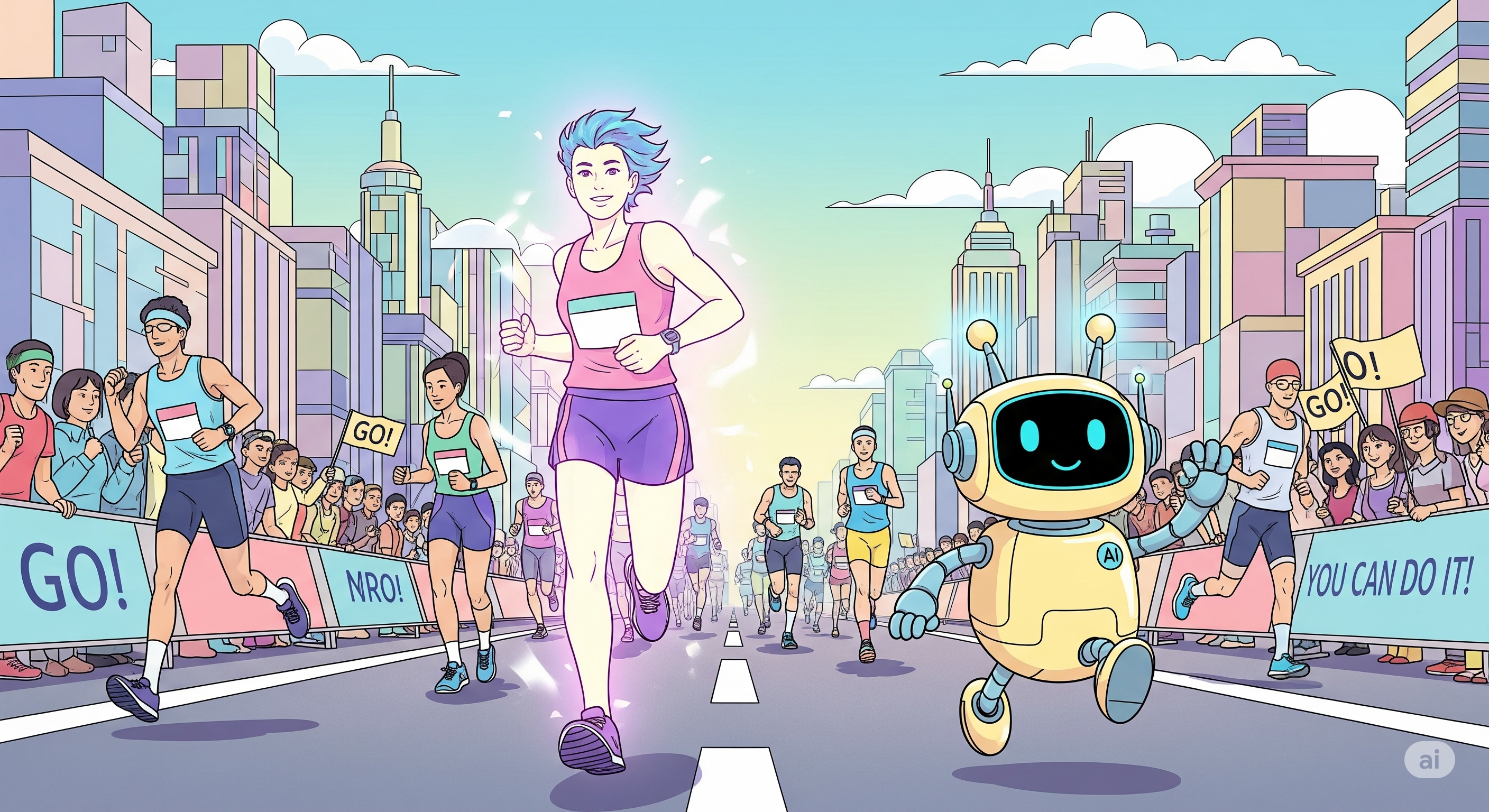 AIによるランニングフォーム解析のイメージ